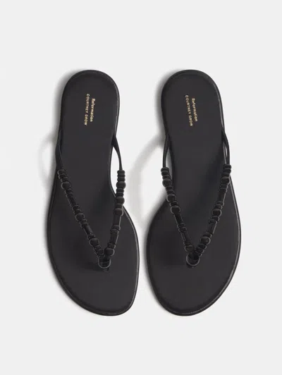 Reformation Geffen Sandal Black Satin 9.5