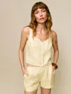 Reformation Gemma Linen Two Piece In Parmesan