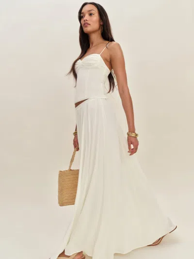 Reformation Gemma Skirt In White