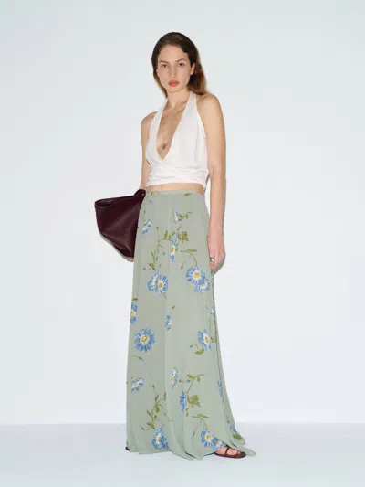 Reformation Gemma Skirt Green 10 In White