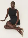 Reformation Gen Heeled Sandal In Almond Snake Leather