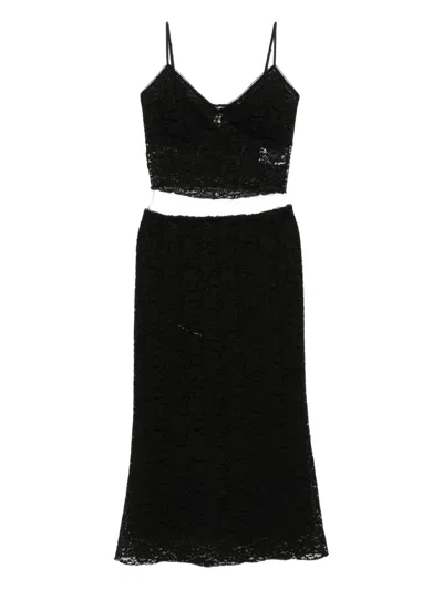 Reformation Geneva Knitted Set In Black