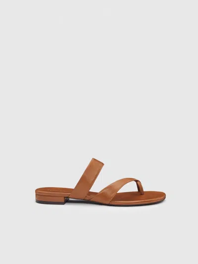 Reformation Genine Flat Sandal Natural 9.5 In Brown