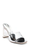 Reformation Georgi Heeled Sandal In Silver