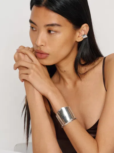 Reformation Gertrude Cuff Silver In Metallic