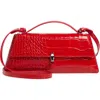 Reformation Gia Shoulder Bag In Lava Croc