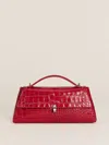 Reformation Gia Shoulder Bag In Lava Croc