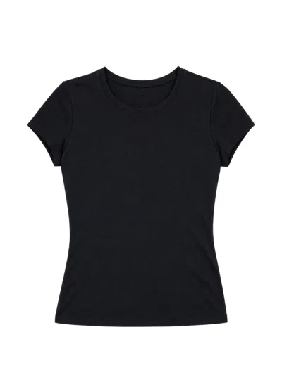 Reformation T-shirt Gianna Noir L In Black