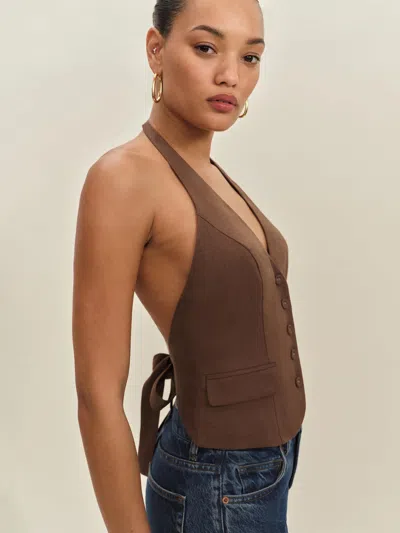 Reformation Gilet De Costume En Lin Aida