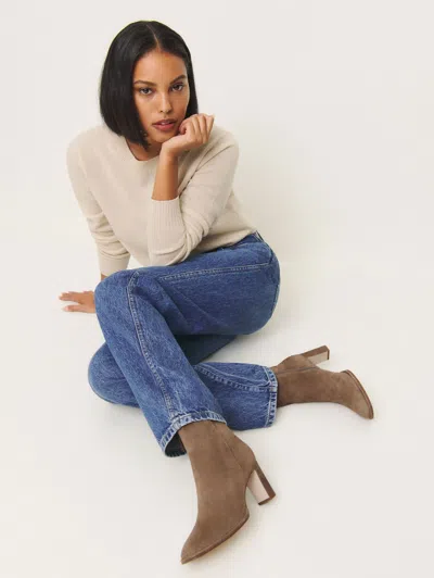 Reformation Gillian Ankle Boot In Farro Suede