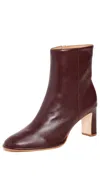Reformation Gillian Ankle Boots In Ruby