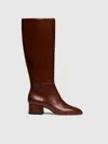Reformation Gilly Knee Boot In Brown