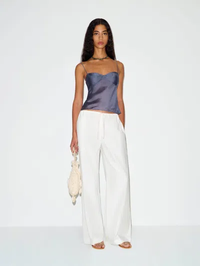 Reformation Pantalon Gina Ivoire L In White