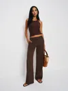Reformation Gisele Low Rise Pant In Brown