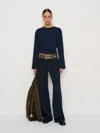 Reformation Gisele Low Rise Pant In Blue