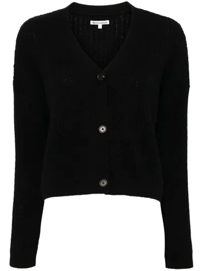 Reformation Giusta Cardigan In Black