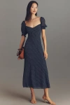 Reformation Gloria Dress Button In Blue