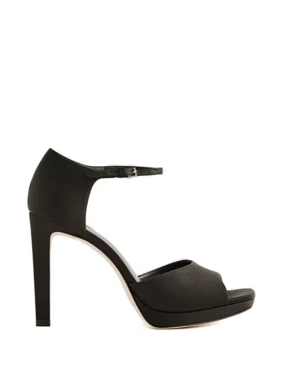 Reformation Gloria Silk Sandals In Black