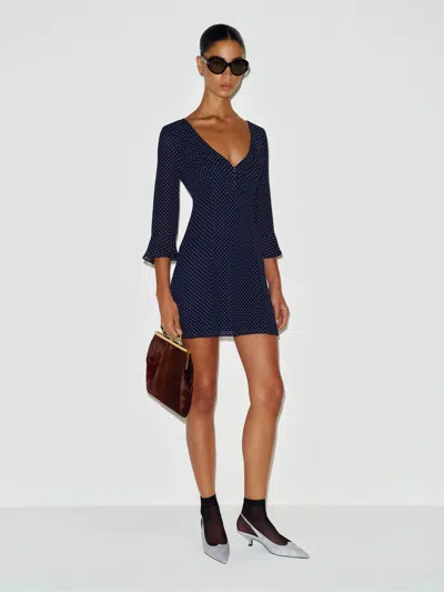 Reformation Gracey Dress Blue 0