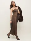 Reformation Grayson Knit Dress In Brown