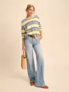 Reformation Greta Super Stretch Low Rise Wide Leg Jeans In Blue