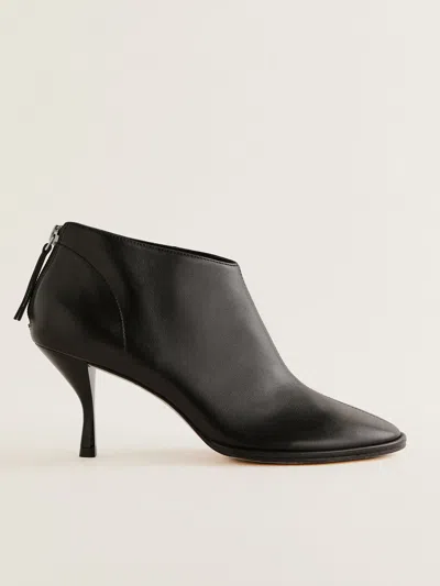 Reformation Gretel Ankle Boot In Black Leather
