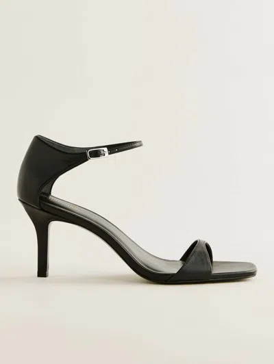 Reformation Gwen Heeled Sandal In Black Leather