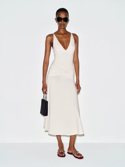 Reformation Gwen Knit Dress Ivory Large