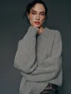 Reformation Gwen Oversized Regenerative Wool Sweater In Mid Grey