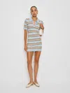 Reformation Hadley Cotton Polo Sweater Dress In Multi