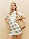 Reformation Hadley Cotton Polo Sweater Dress In Ivoire