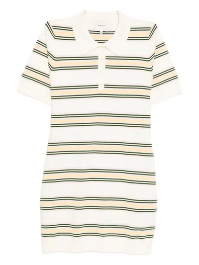 Reformation Hadley Cotton Polo Sweater Dress In Ivoire