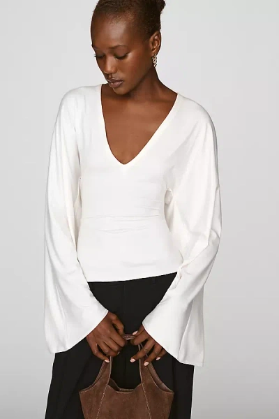Reformation Hadley Knit Top In White