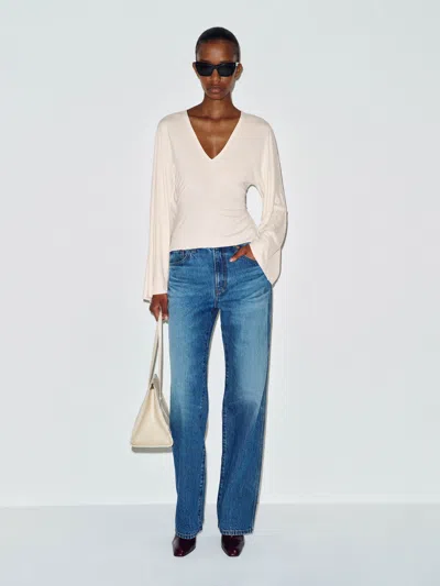 Reformation Hadley Knit Top Ivory Small In Neutral