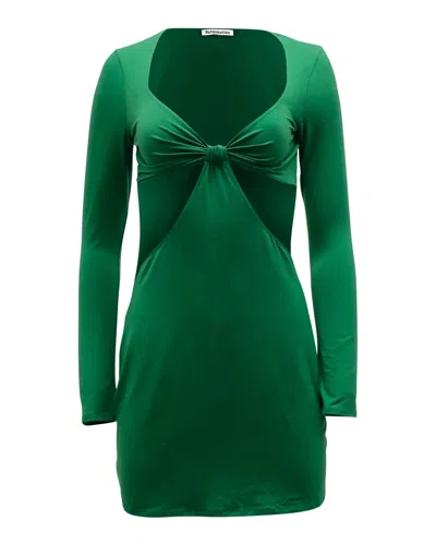 Reformation Hale Cutout Mini Dress In Green Lyocell