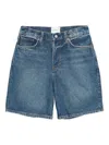 Reformation Hale Shorts In Blue