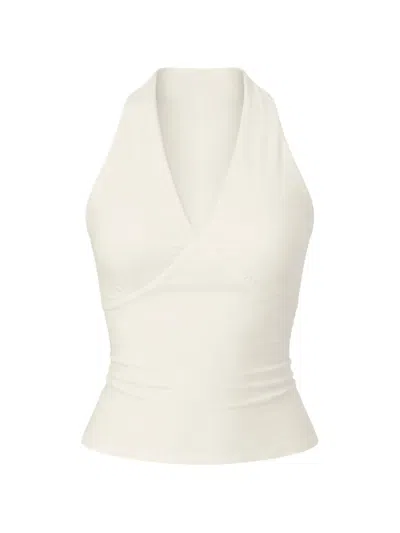 Reformation Sydney Knit Top Ivory Xl In White