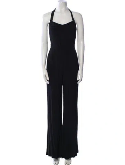 Pre-owned Reformation Halterneck Jumpsuit In Blue