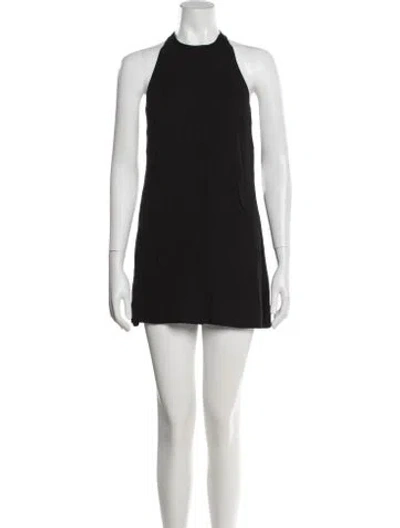 Pre-owned Reformation Halterneck Mini Dress In Black