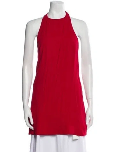 Pre-owned Reformation Halterneck Sleeveless Tunic W/ Tags In Red