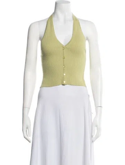 Pre-owned Reformation Halterneck Sweater W/ Tags In Green