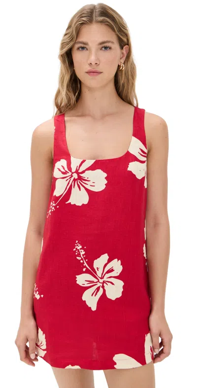 Reformation Hamley Linen Dress Paradise Lost In Purple
