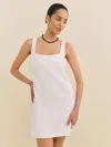 Reformation Hamley Linen Dress In White