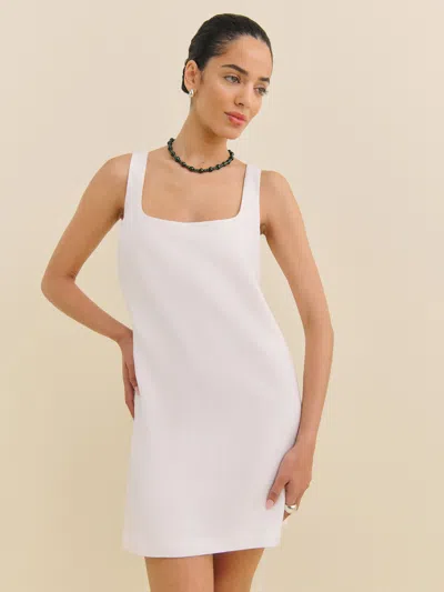 Reformation Hamley Linen Dress In White