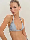 Reformation Hana Bikini Top In Blue
