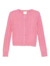 Reformation Hannah Cardigan In Pink