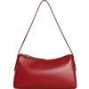 Reformation Hannah Leather Shoulder Bag In Lipstick Leather