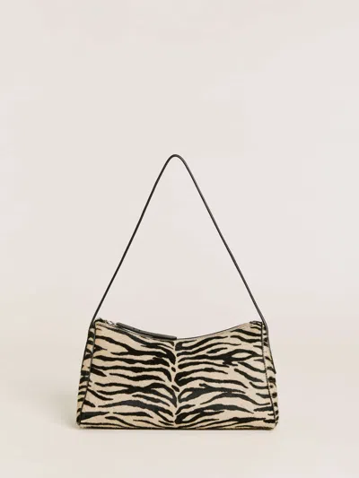 Reformation Hannah Shoulder Bag In Warm Tiger Haircalf