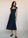 Reformation Harlie Dress In Blue