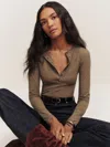 Reformation Harriet Knit Top In Cookie